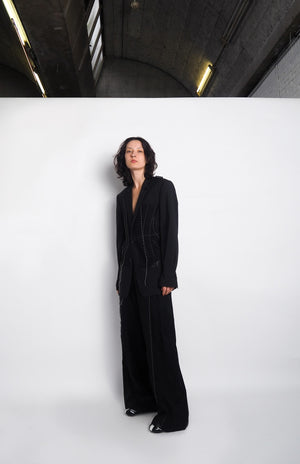 Blazer Contrast Stitching