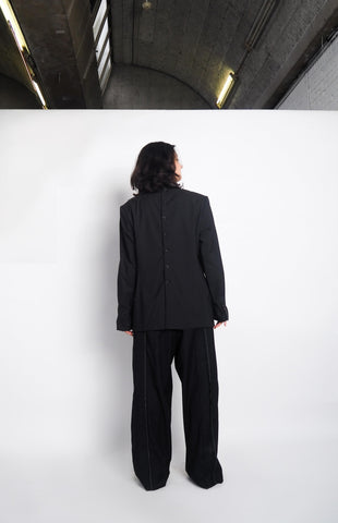 Blazer Contrast Stitching