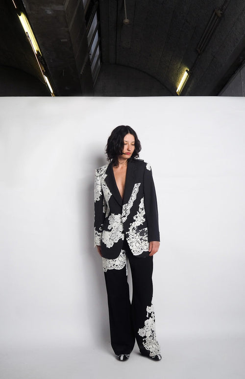 Blazer X Lace White