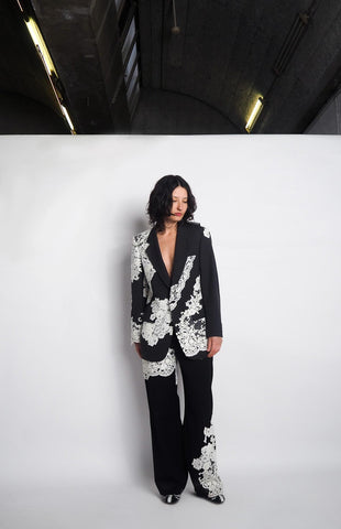 Blazer X Lace White