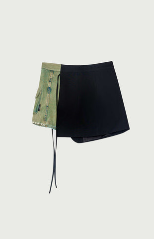 Skirt Mini Suiting X Denim 01
