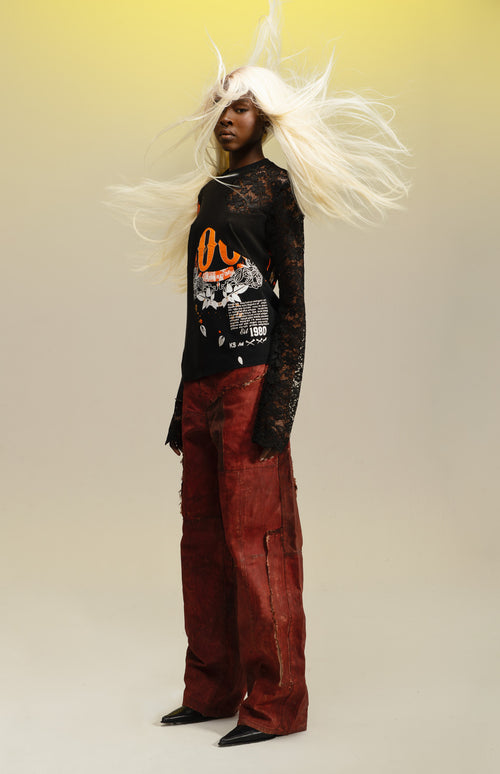 T-Shirt Patch X Lace Sleeves