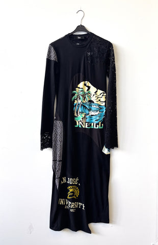long sleeve t shirt dress graphic Fierce Vintage Long-Sleeve Graphic T-Shirt Dress