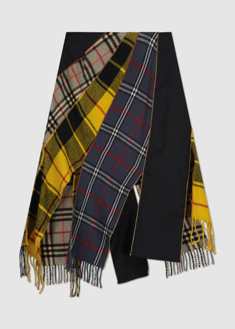 Skirt Panelled Woolen Scarf {S}