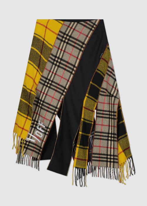 Skirt Panelled Woolen Scarf {S}