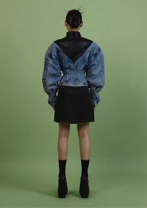 Jeans Jacket Tailored x Leather 02 {M/L}