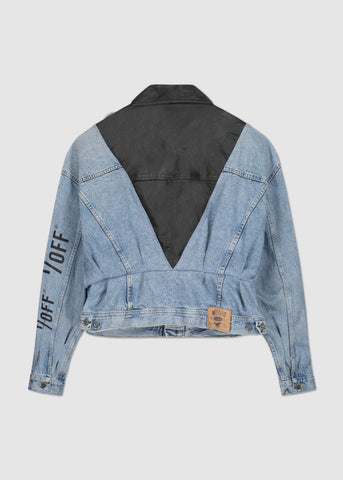 Jeans Jacket Tailored x Leather 02 {M/L}