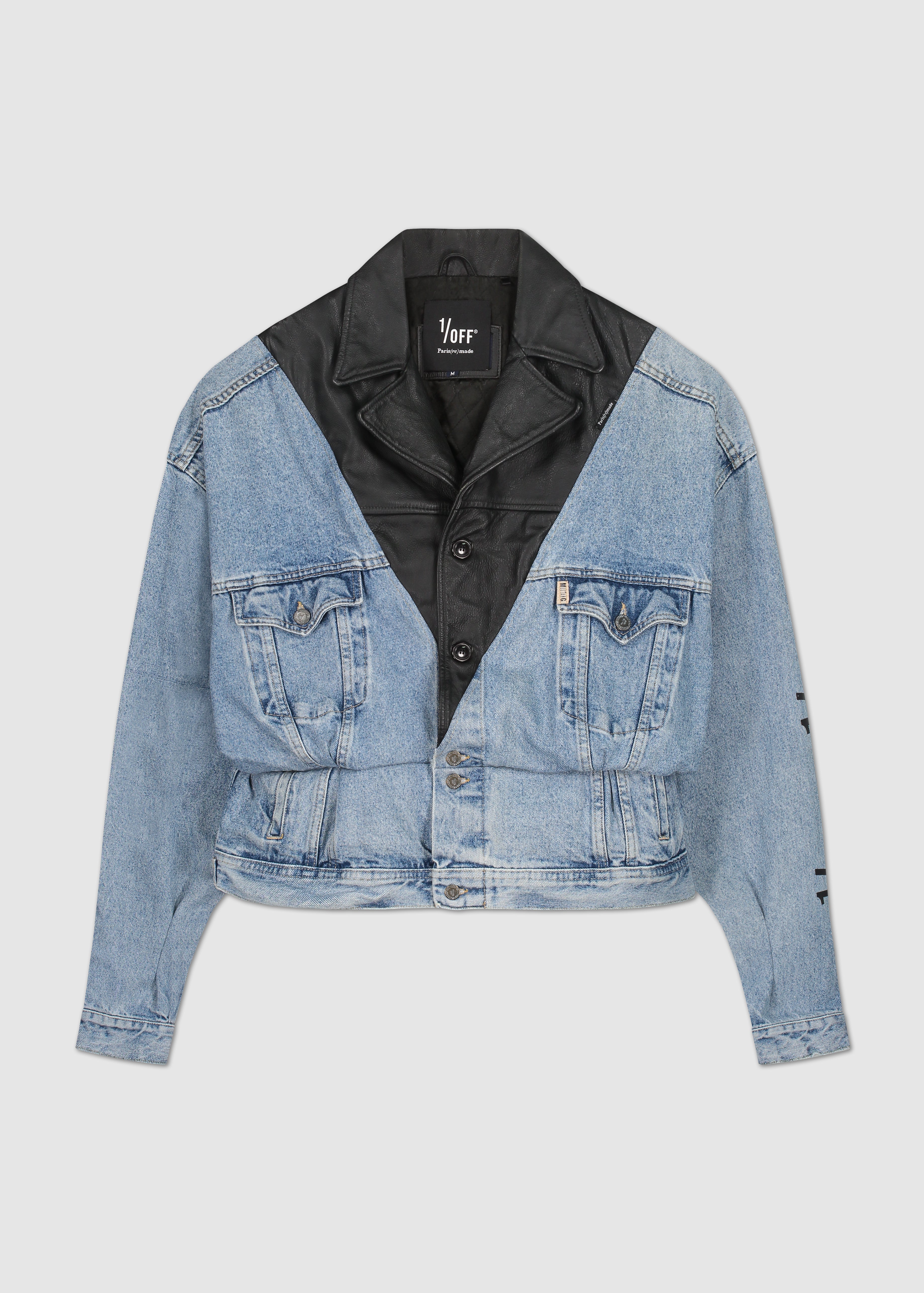Jeans Jacket Tailored x Leather 02 {M/L}