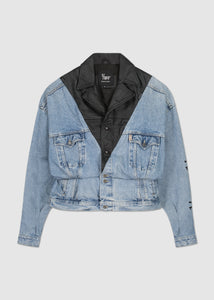 Jeans Jacket Tailored x Leather 02 {M/L}